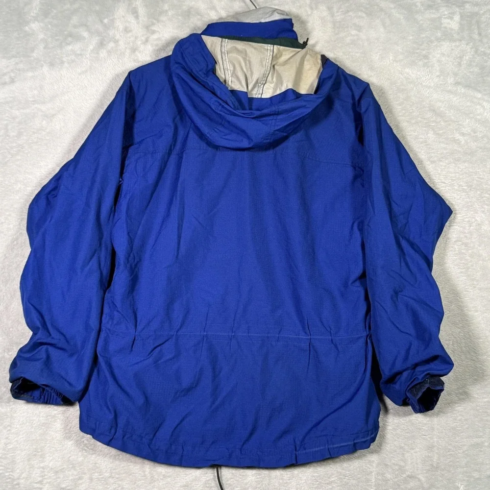 Vintage Patagonia Jacket Mens S Blue Hooded Lined Rain Coat Glade Runner *FLAW